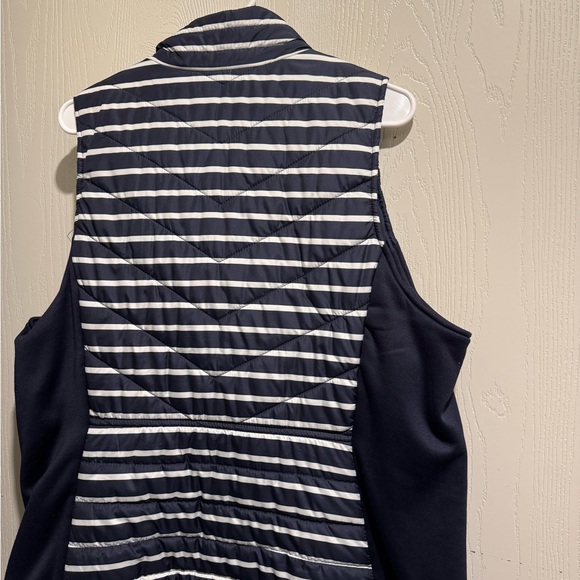 Maurices Jackets & Blazers - Maurices Navy and White Striped Quilted Vest